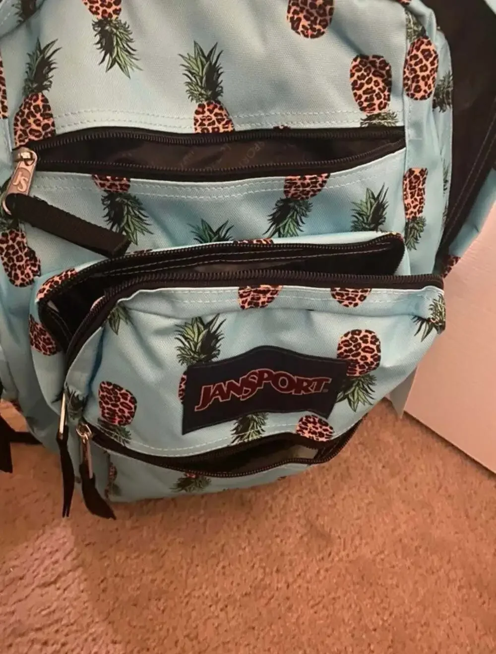 JanSport Big Student Backpack in Leopard Pineapples Print NWT
